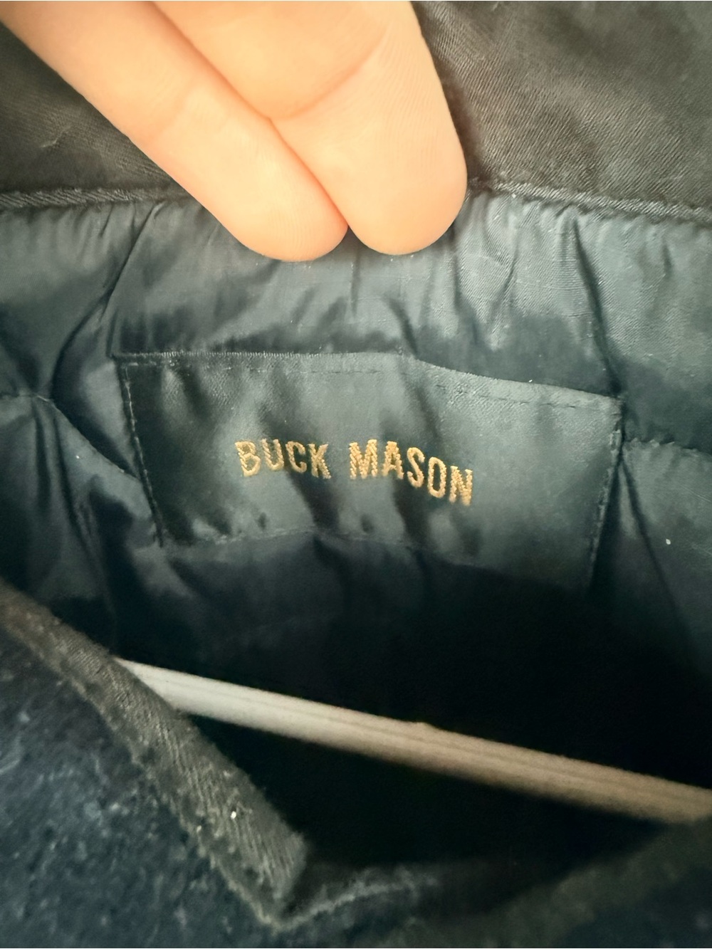 Buck Mason Black Quilted-Lined Overshirt - Picture 2 of 3
